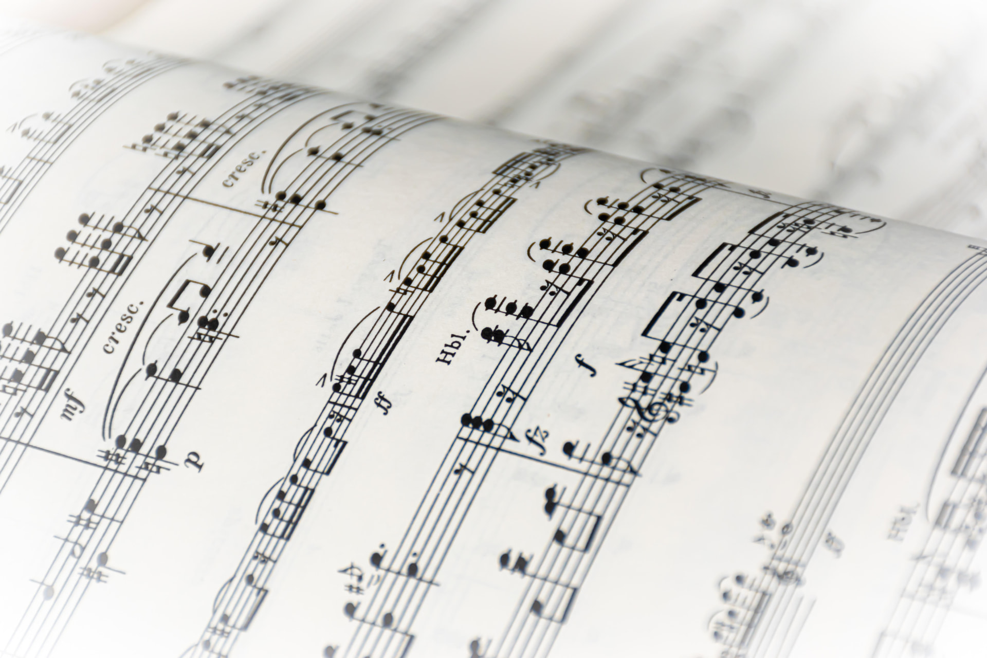 Sheet music representing the nine licensed Solfeggio frequency tracks