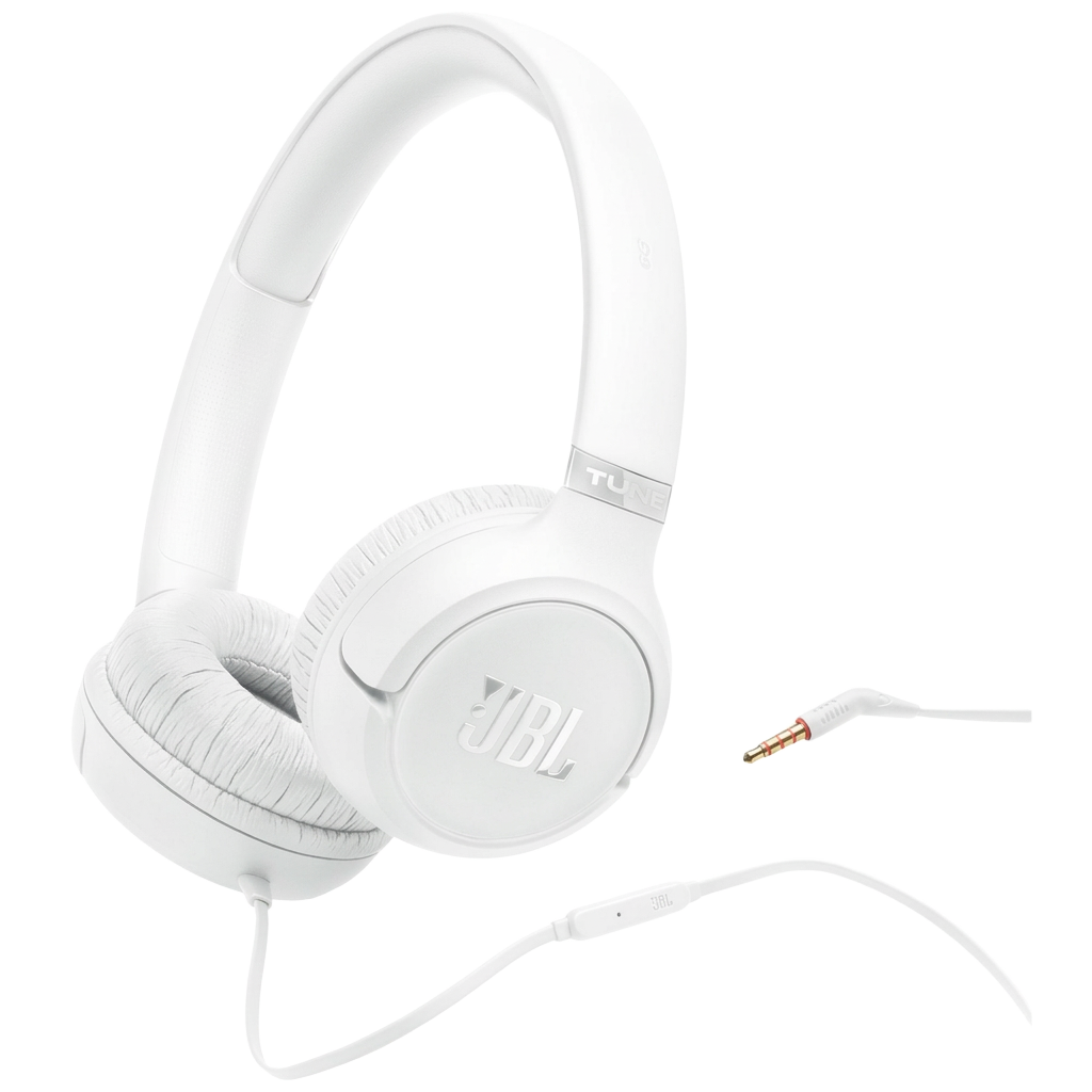 White JBL Tune 530 on-ear headphones